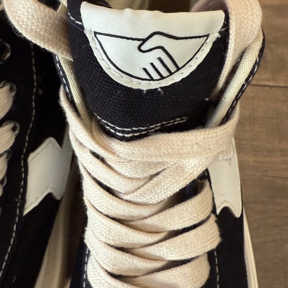 Stepney Workers Club Hi-Top Canvas Sneakers Casual Shoes Black White Sz 38 - Picture 14 of 16